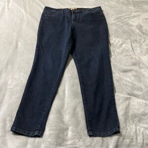 Democracy Jeans Ab Solution Women's 14 Skinny Ankle Dark Blue Stretch Denim